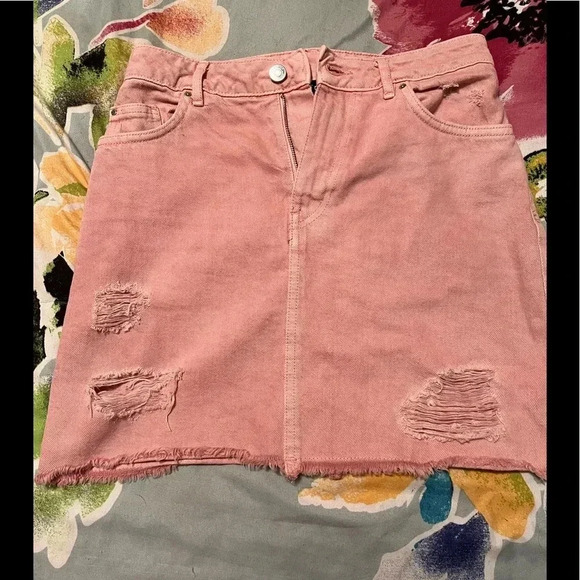 Dresses & Skirts - Pink denim mini